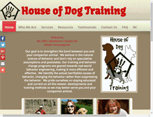 Tablet Screenshot of houseofdogtraining.com